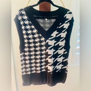 Kingston Grey Black and White Knit Vest